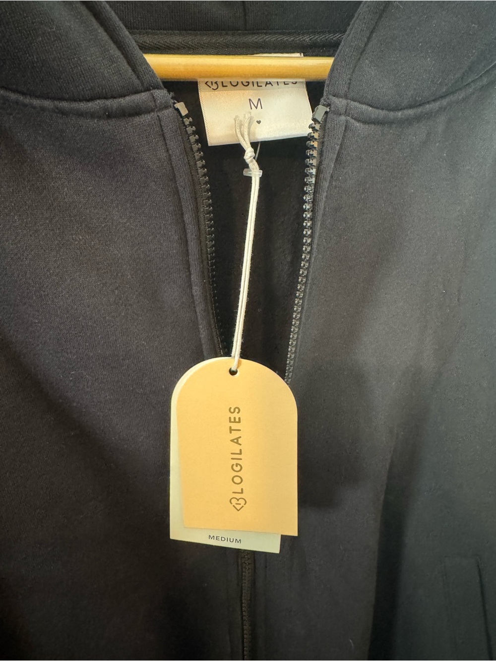 Blogilates Women's Marshmallow Full Zip Hooded Sweatshirt, Black, Sz M, NWT - Picture 7 of 10